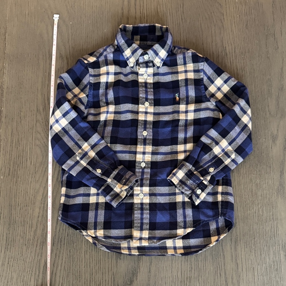 Ralph Lauren BOY’s long sleeves flannel  plaid shirt
